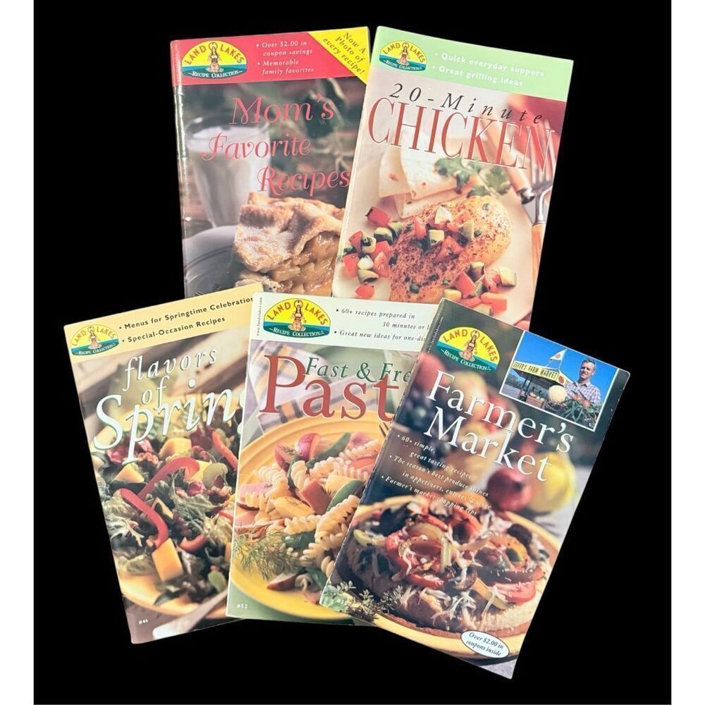 Land O Lakes Vintage Recipe Collection Cookbooks Set of 5
